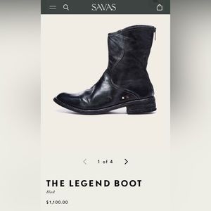 Atelier SAVAS black leather Legend Boot Size 40.